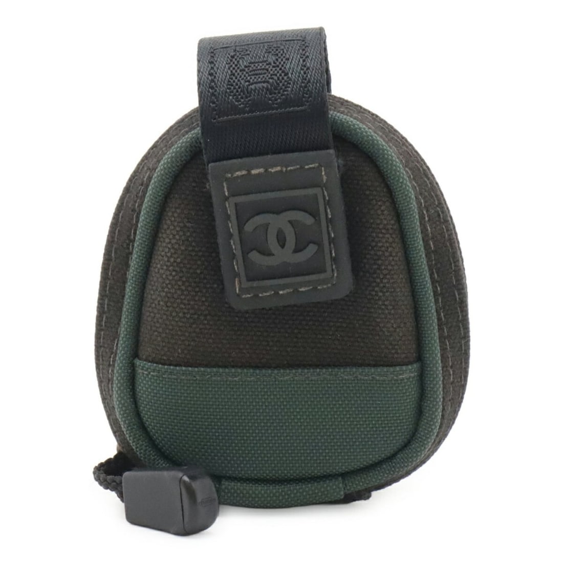 CHANEL Sport Line Coco Mark Arm Pouch, Canvas Nylon, Black, Green (1 of 10)