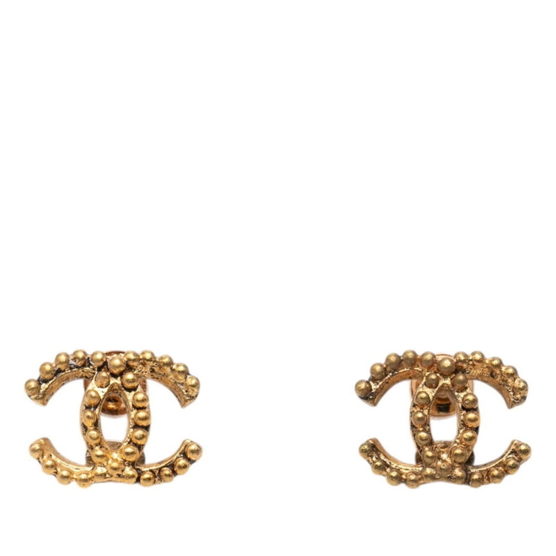 Chanel Coco Mark Earrings, Gold Plated, Women's CHANEL (1 of 10)