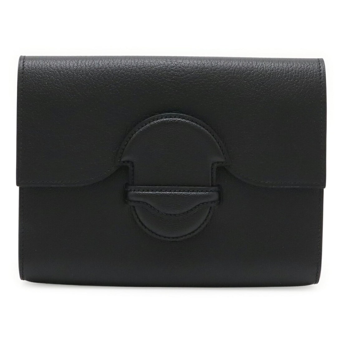 HERMES Faco 1938-19 Clutch Bag, Second Chevre Leather, Black, A Stamp, Sale Item (1 of 9)