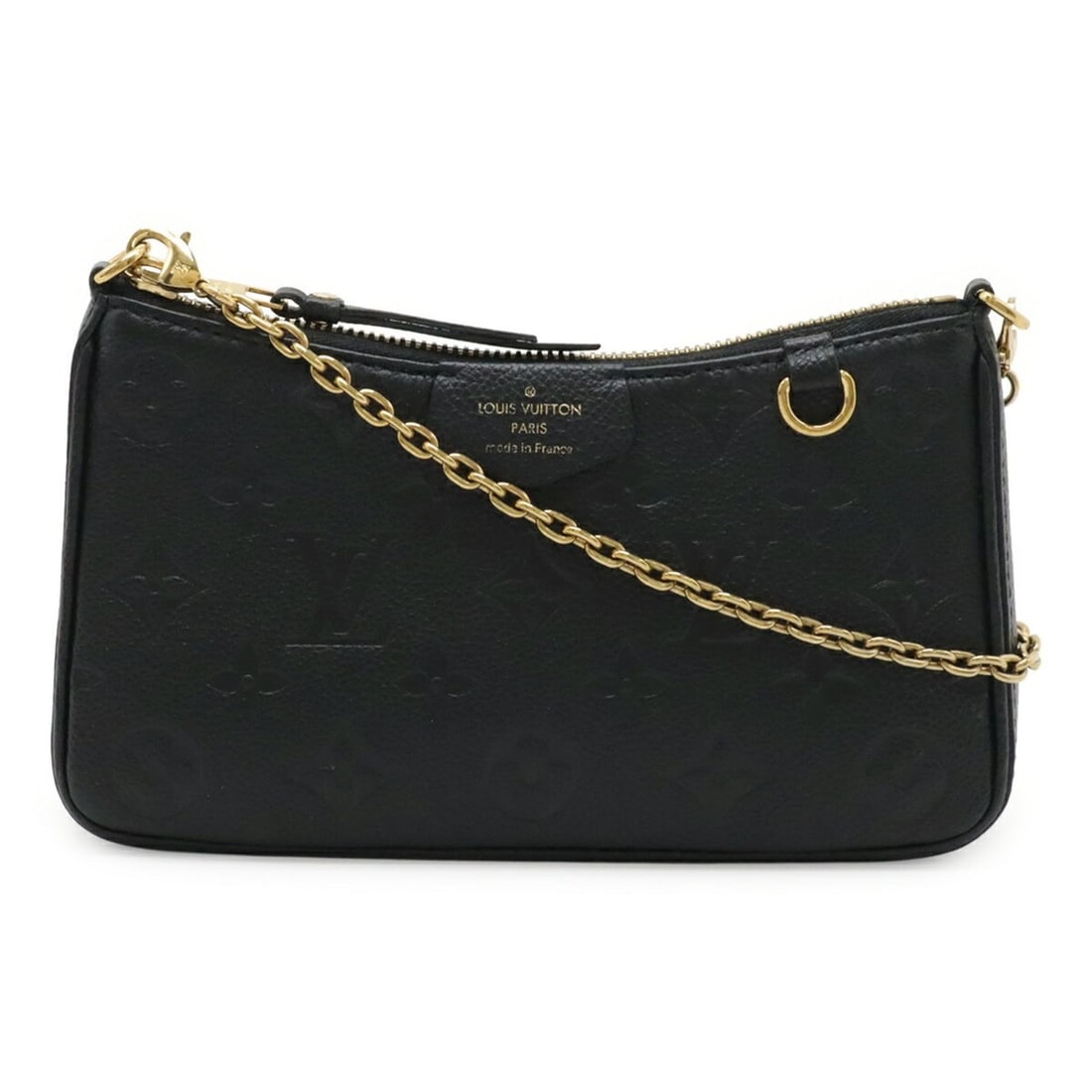 LOUIS VUITTON Louis Vuitton Monogram Empreinte Easy Handbag Pouch Chain Shoulder Bag Clutch Noir (1 of 9)