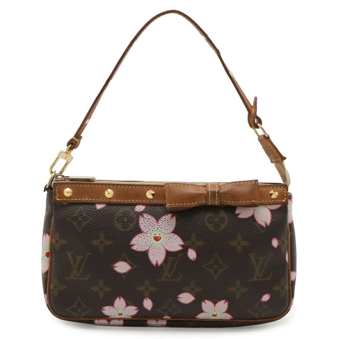 LOUIS VUITTON Louis Vuitton Monogram Cherry Blossom Pochette Accessoires Handbag Pouch Ribbon Motif (1 of 10)