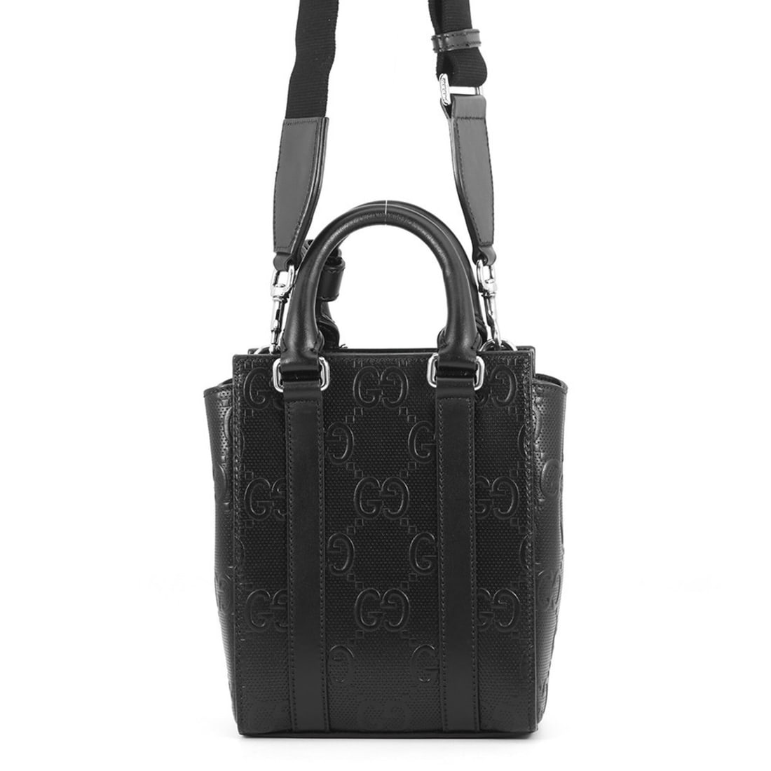 Gucci handbag, GG embossed leather, 696010, GUCCI 2-way shoulder bag, black. handbag.: --- Catalog ---Category: SizeSize (HxWxD): 20.5cm x 16cm x 5cm / 8.07'' x 6.29'' x 1.96''Category: DesignType: Handbag, Shoulder bagColor: BlackGender: Women,MenMaterial: Leather Category: GeneralMPN: