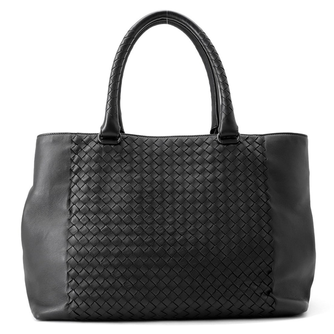 Bottega Veneta Tote Bag, Intrecciato Leather, 428331, Black. Handbag. (1 of 16)