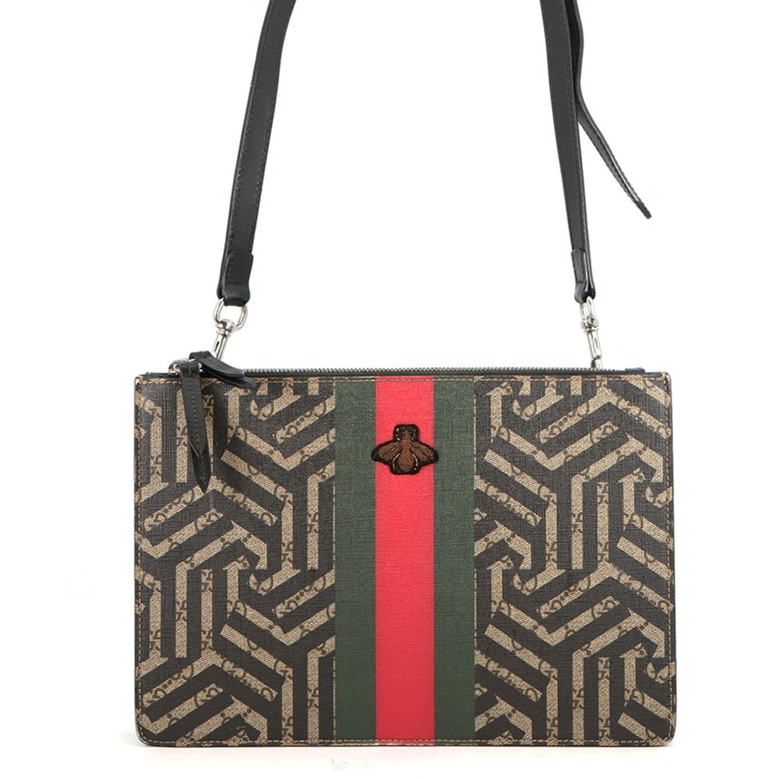 Gucci GG Kaleido Leather Sherry Bee Shoulder Bag 450953 GUCCI Black Handbag: --- Catalog ---Category: SizeSize (HxWxD): 20cm x 30cm x 5.5cm / 7.87'' x 11.81'' x 2.16''Category: DesignType: Handbag, Shoulder bagColor: Beige, BlackGender: Women,MenMaterial: Leather Category: Gen