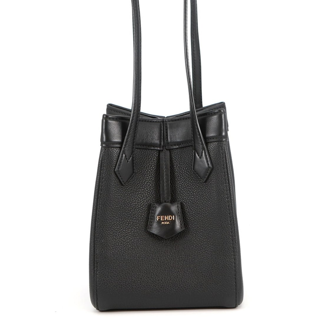 Fendi Origami Mini Leather Shoulder Bag 8BS083 FENDI 2-way Handbag Black Women's (1 of 14)