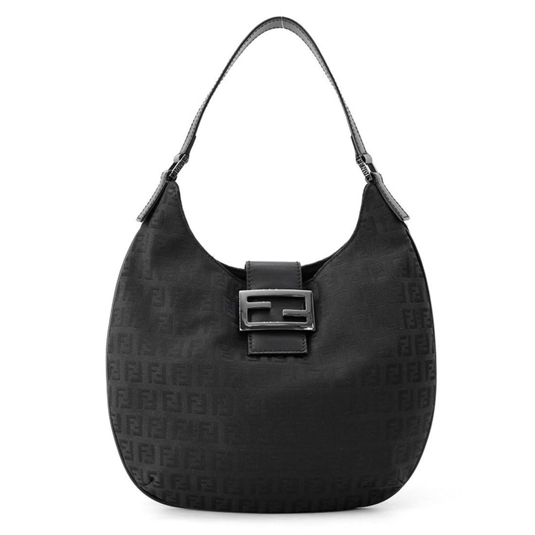 Fendi Zucchino Canvas Leather Handbag FENDI Shoulder Bag Black: --- Catalog ---Category: SizeSize (HxWxD): 25cm x 21cm x 1.5cm / 9.84'' x 8.26'' x 0.59''Category: DesignType: Handbag, Shoulder bagColor: BlackGender: WomenMaterial: Leather , Canvas Category: Genera