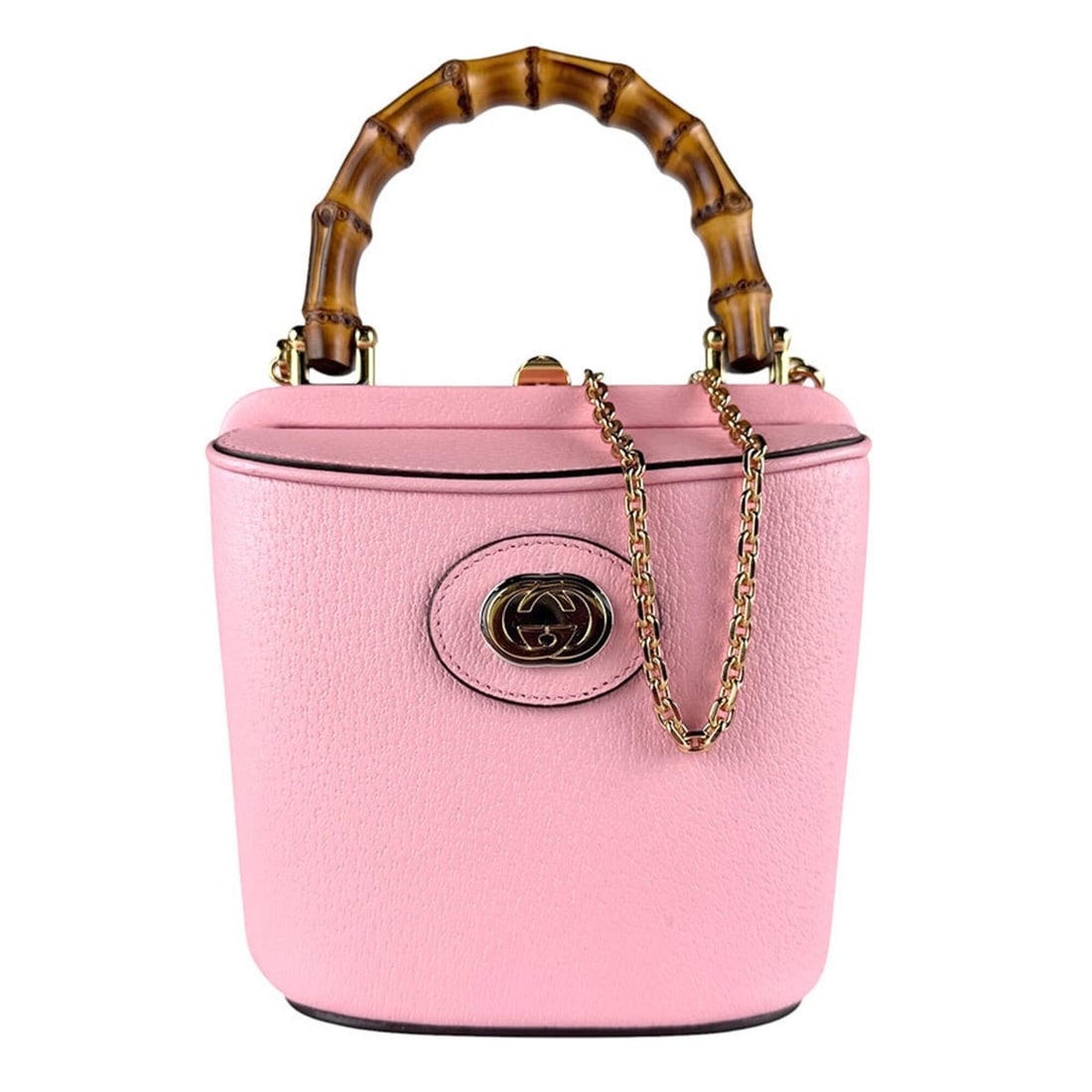 Gucci handbag/shoulder bag, bamboo leather, pink, women's, 616486 z9778: --- Catalog ---Category: SizeSize (HxWxD): 17cm x 13cm x 6cm / 6.69'' x 5.11'' x 2.36''Category: DesignType: Handbag, Shoulder bagColor: PinkGender: WomenMaterial: Leather Category: GeneralMPN: 616486