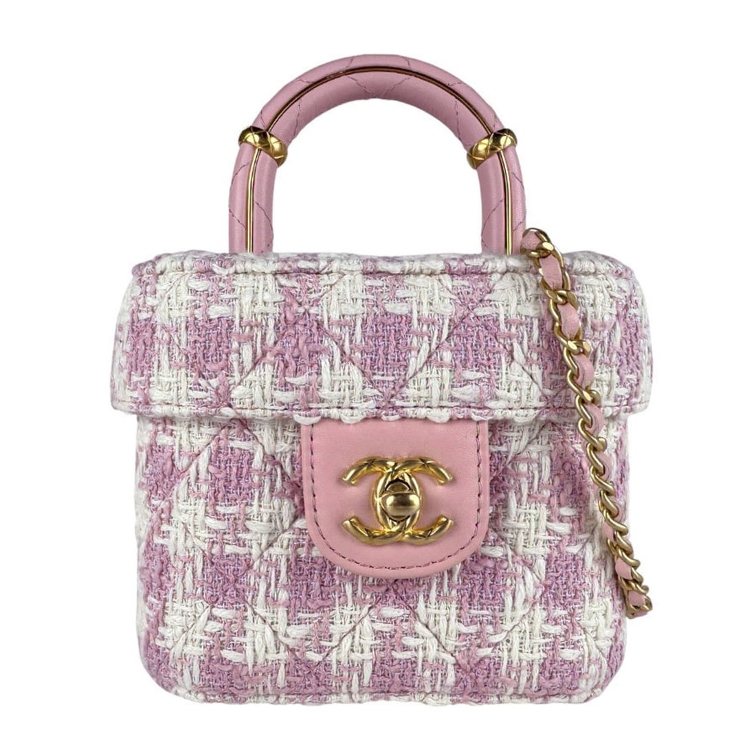 Chanel CHANEL Shoulder Bag Tweed Leather Pink Women's z9779: --- Catalog ---Category: SizeSize (HxWxD): 12cm x 14cm x 7cm / 4.72'' x 5.51'' x 2.75''Category: DesignType: Shoulder bagColor: PinkGender: WomenMaterial: Tweed , Leather Category: GeneralBrand: Chane