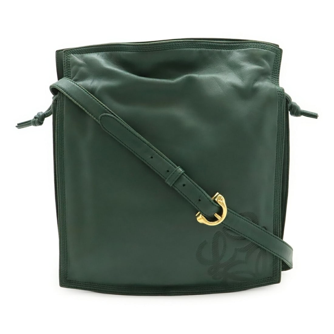 LOEWE Flamenco Anagram Shoulder Bag, Nappa Leather, Green (1 of 10)