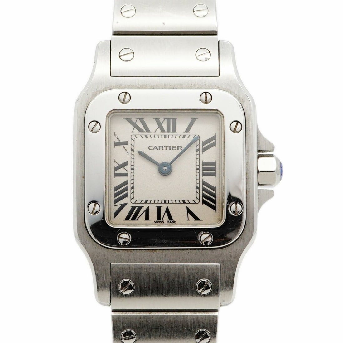 Cartier Santos Galbee SM W20056D6 Silver Dial Women's Watch: --- Catalog ---Category: SizeWrist Size: 15cm / 5.9''Case Diameter: 23.6mm / 0.93''Category: DesignType: WristwatchGender: WomenColor (Dial): SilverMaterial (Band): Stainless steelCategory: GeneralMPN