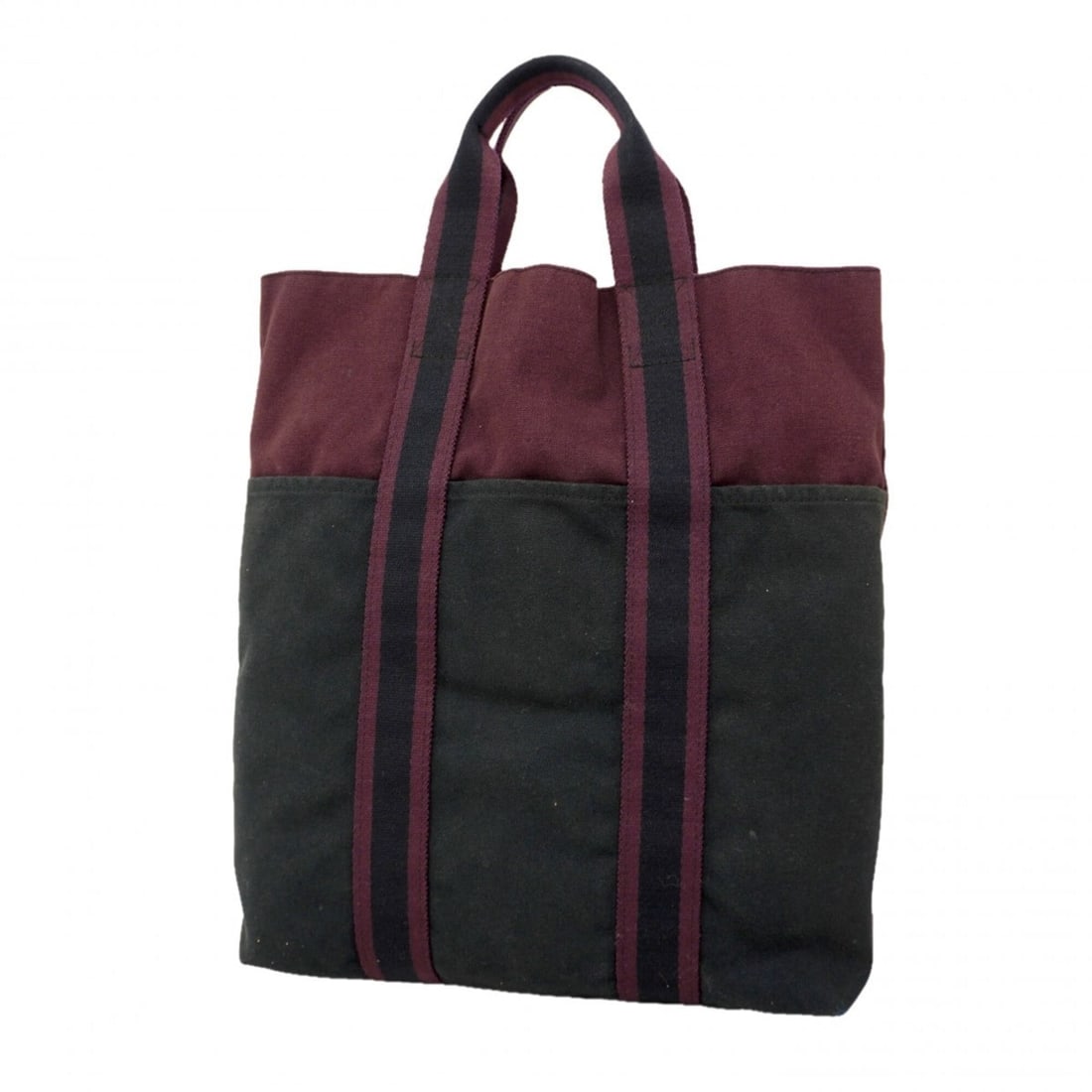 Hermes Fourre-Tout Cabas Tote Bag, Canvas, Brown/Black, Men's/Women's: --- Catalog ---Category: SizeSize (HxWxD): 37cm x 30cm x 6.5cm / 14.56'' x 11.81'' x 2.55''Category: DesignType: Tote bagColor: Black, BrownGender: Men,WomenMaterial: Canvas Category: GeneralBrand: He