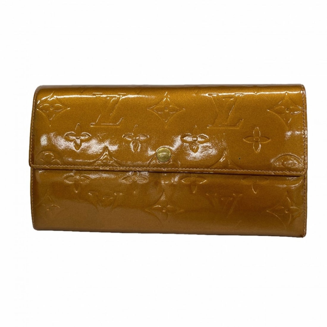 Louis Vuitton Vernis Pochette Portemonnaie Credit Long Wallet M91174 Bronze Women's: --- Catalog ---Category: SizeSize (HxWxD): 11cm x 19cm x 1.5cm / 4.33'' x 7.48'' x 0.59''Category: DesignType: Long wallet (bi-fold)Color: BronzeGender: WomenCategory: GeneralMPN: M91174Brand: Louis V