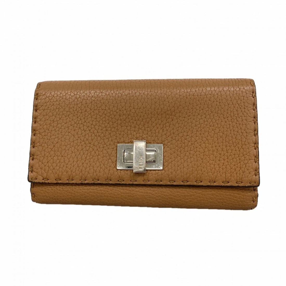 Fendi Selleria Leather Long Wallet, Brown, Women's (1 of 14)