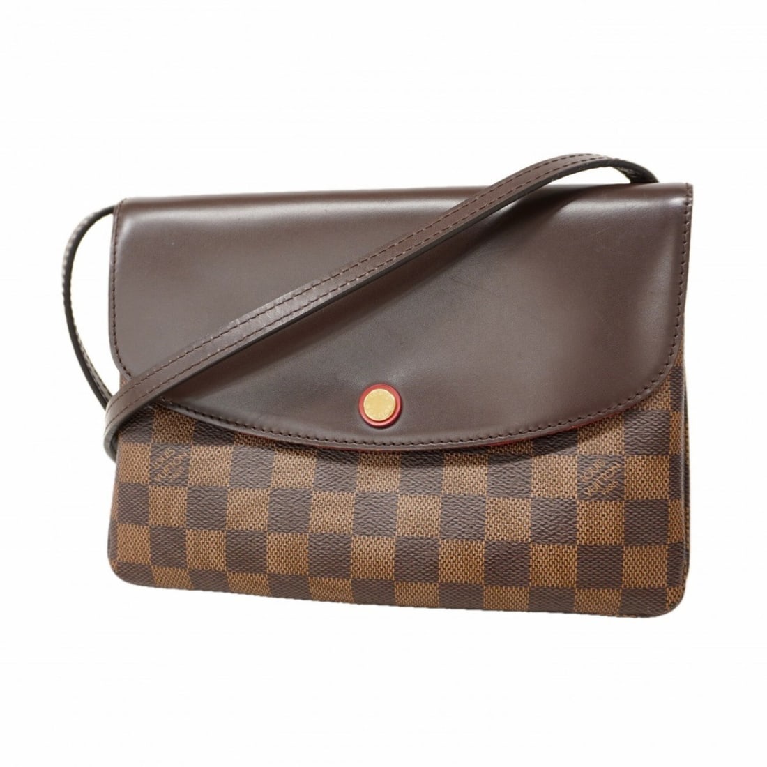 Louis Vuitton Damier Twice Shoulder Bag N48259 Ebene Women's (1 of 13)
