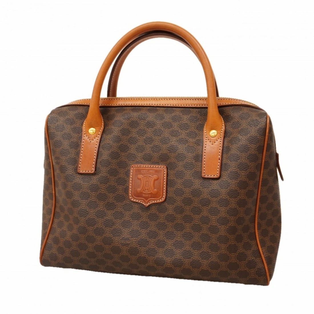 Celine Macadam Brown Handbag for Women: --- Catalog ---Category: SizeSize (HxWxD): 19.5cm x 26cm x 11.5cm / 7.67'' x 10.23'' x 4.52''Category: DesignType: HandbagColor: BrownGender: WomenMaterial: PVC Hardware Color: GoldCategory: GeneralBr