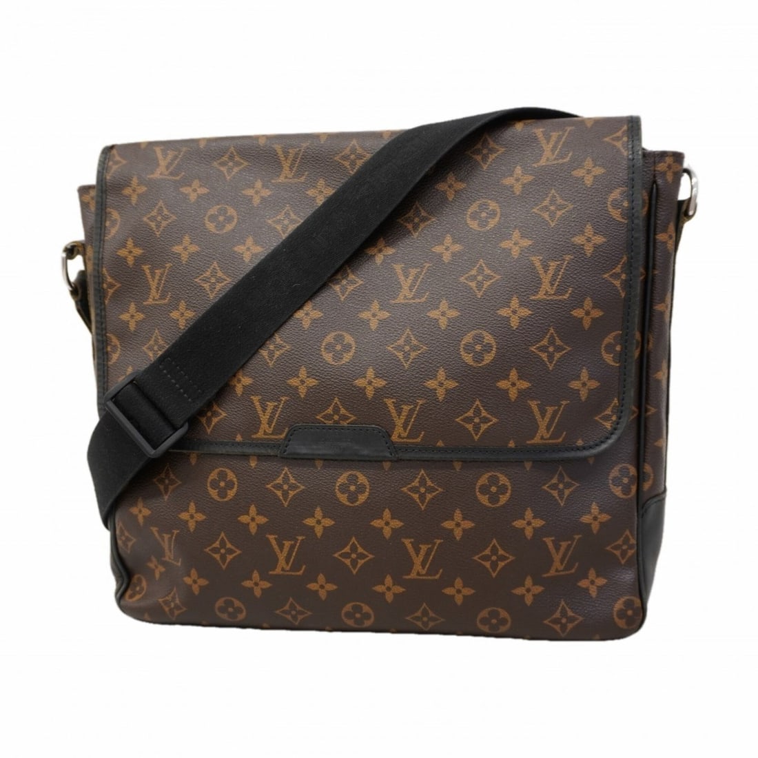 Louis Vuitton Monogram Macassar Bass GM Shoulder Bag M40386 Brown Black Men's (1 of 11)