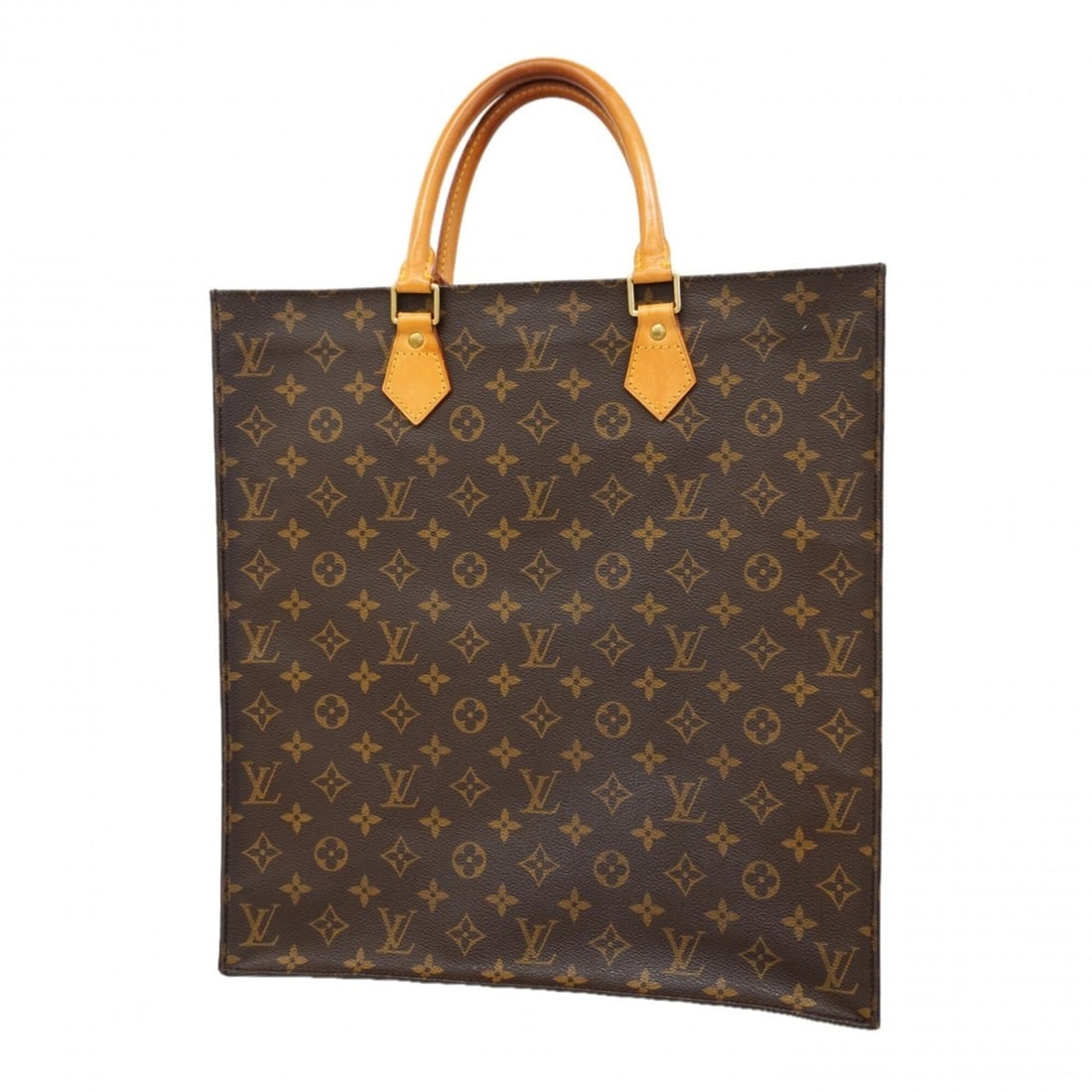 Louis Vuitton Monogram Sac Plat Tote Bag M51140 Brown Women's (1 of 12)