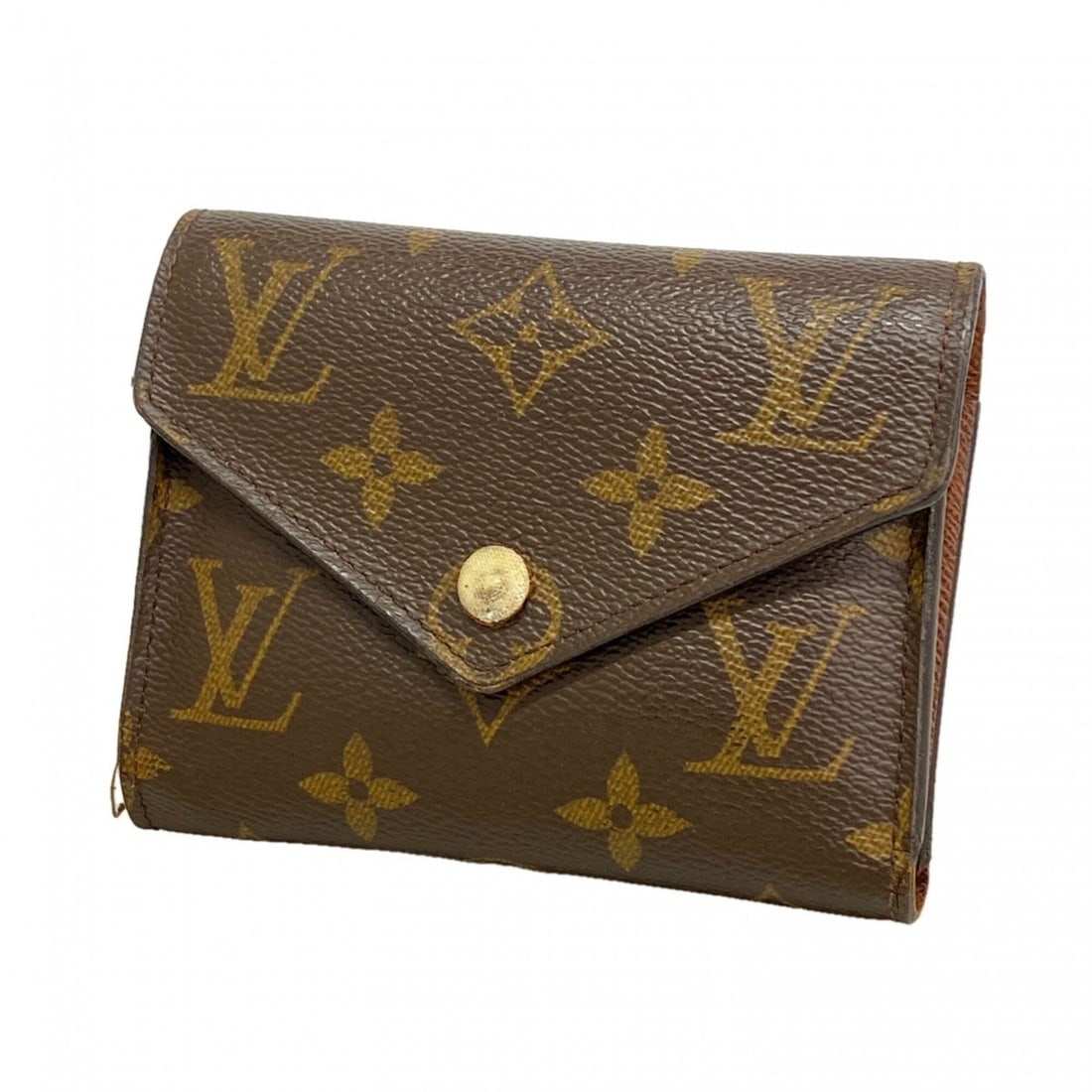 Louis Vuitton Tri-fold Wallet Monogram Portefeuille Victorine M62472 Brown Women's (1 of 10)