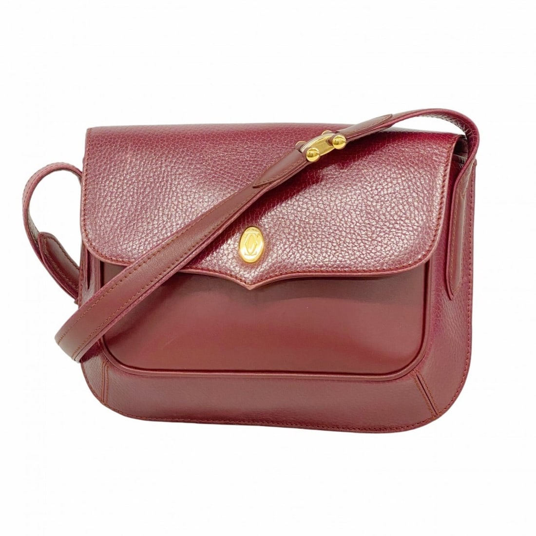Cartier Must Shoulder Bag, Leather, Bordeaux, Women's (1 of 11)
