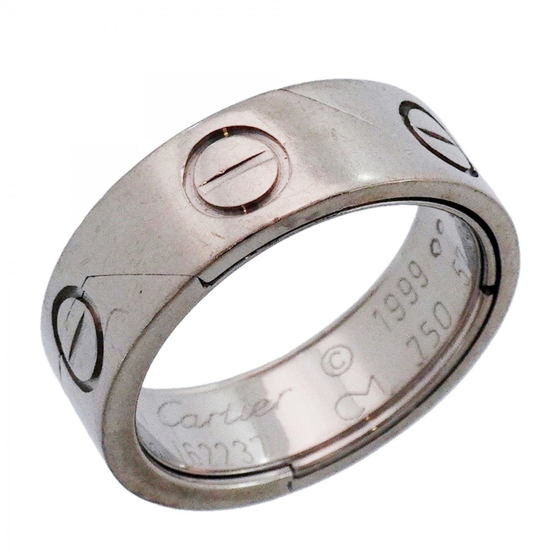 Cartier Astro Love Ring, 18K White Gold, Size 57, Men's: --- Catalog ---Category: SizeUS Size: 8.5Brand Size: 57Category: DesignType: Band ringGender: MenMaterial: White gold (18K)Category: GeneralBrand: Cartier--- Item List ---Section: ConditionRanking: Ra