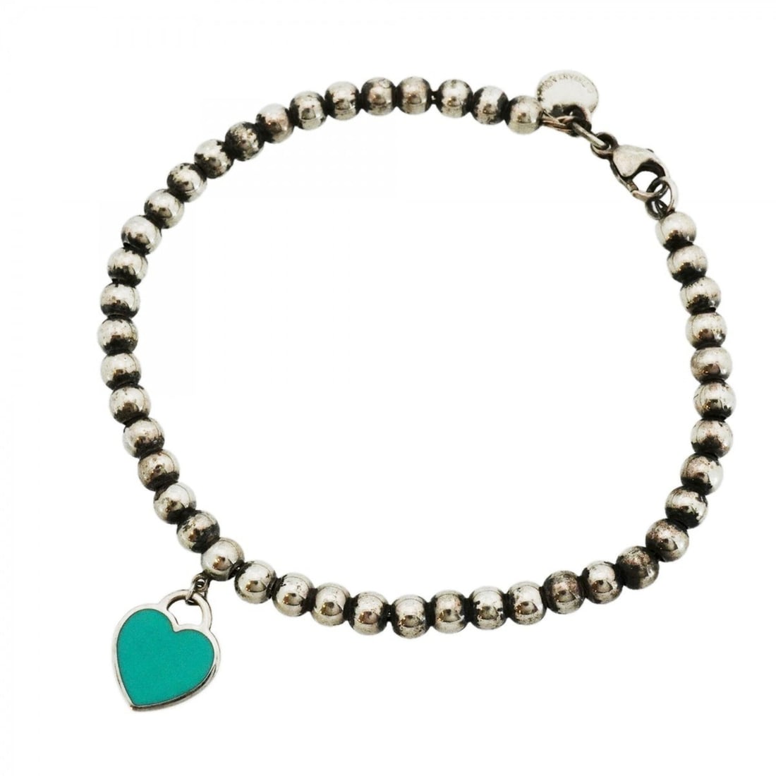 Tiffany & Co. Return to Heart Bracelet, Ball Chain, Sterling Silver 925, Blue, Women's: --- Catalog ---Category: SizeLength: 16.5cm / 6.49''Category: DesignType: Charm braceletColor: BlueGender: WomenMaterial: Silver 925Category: GeneralBrand: Tiffany--- Item List ---Section: ConditionRa