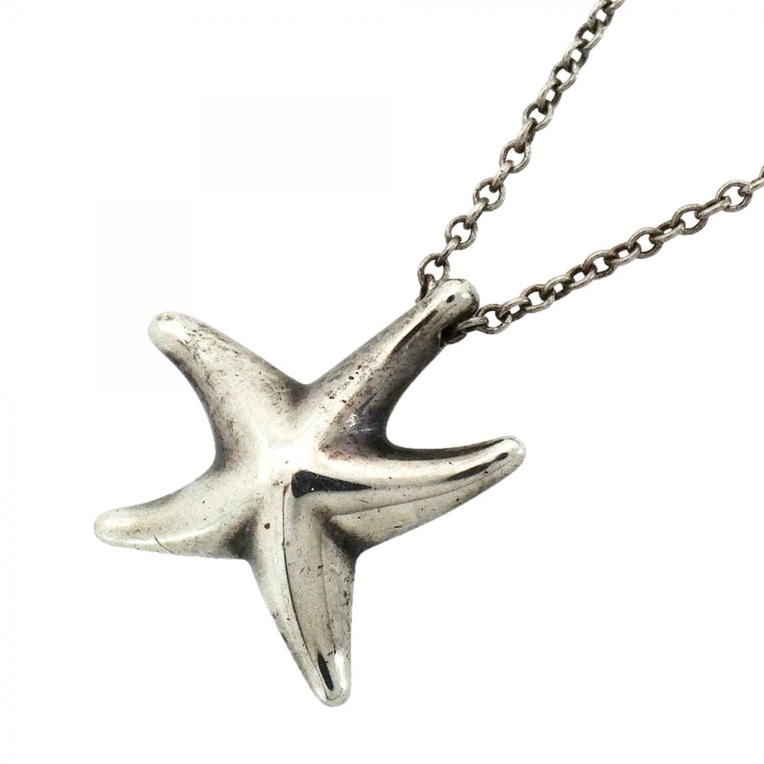 Tiffany & Co. Starfish Necklace, Sterling Silver 925, Women's: --- Catalog ---Category: SizePendant Size: 15mm x 14.3mm / 0.59'' x 0.56''Neck Circumference: 41.5 cm / 16.33''Category: DesignGender: WomenMaterial: Silver 925Necklace Type: NecklaceCategory: General