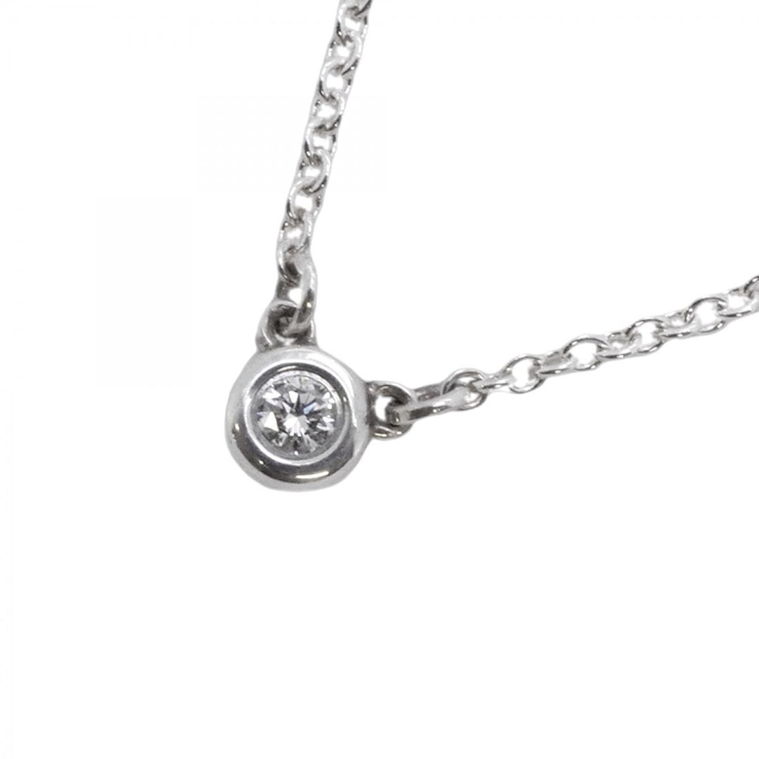 Tiffany & Co. By the Yard Necklace, 1PD (One Diamond), Sterling Silver 925, Women's (1 of 20)