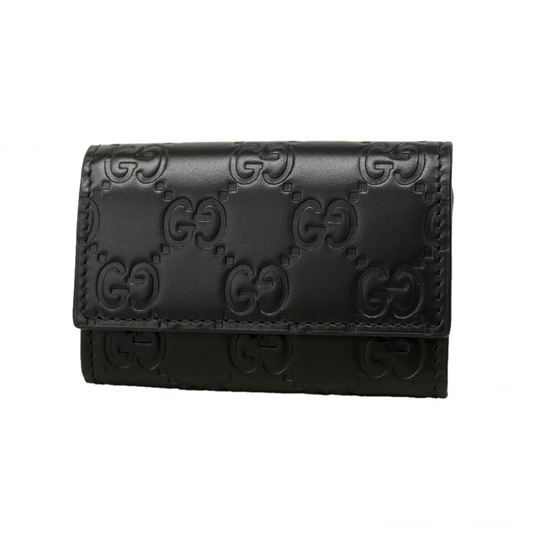 Gucci Accessories/Key Case, Guccissima, 779824, Leather, Black, Women's, P2933457 (1 of 19)