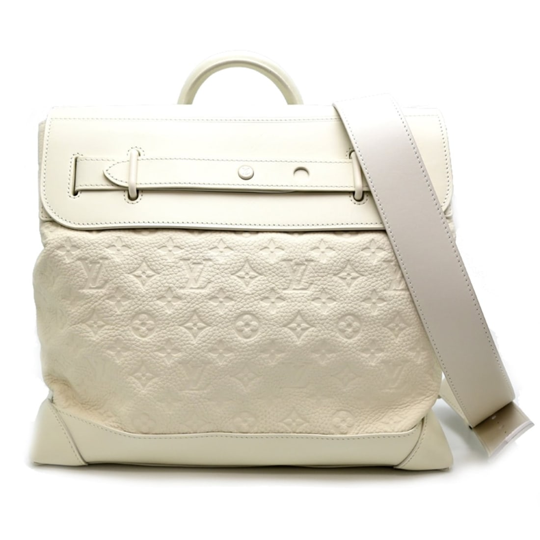 Louis Vuitton Steamer PM Women's/Men's Shoulder Bag M53279 (Discontinued) Monogram Empreinte Blanc: --- Catalog ---Category: SizeSize (HxWxD): 33cm x 36cm x 13cm / 12.99'' x 14.17'' x 5.11''Category: DesignType: Shoulder bagColor: Blanc, WhiteGender: Men,WomenMaterial: Monogram Empreinte Category: G