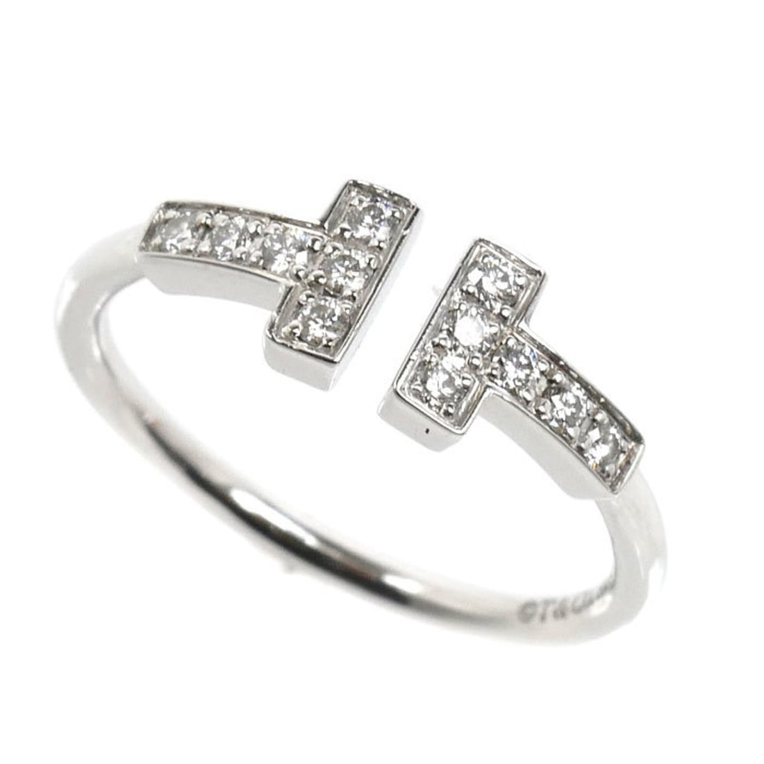 TIFFANY&Co. Tiffany & Co. 18KWG White Gold T Wire Ring with Diamond, 2.4g, Women's: --- Catalog ---Category: SizeUS Size: 5.5Brand Size: 50.5Category: DesignType: Band ringStone: DiamondGender: WomenMaterial: White gold (18K)Category: GeneralBrand: TiffanyCountry of Origin: USA--- It