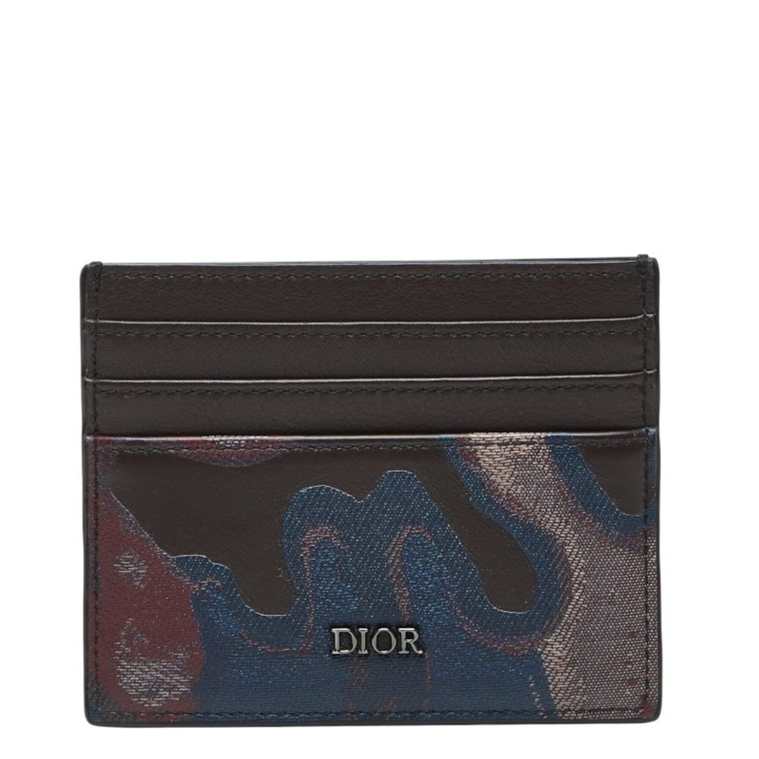 Christian Dior Dior x Peter Doig Logo Business Card Holder/Card Case/Pass Case, Brown Leather,: --- Catalog ---Category: DesignType: Card caseColor: BrownGender: WomenMaterial: Leather Category: GeneralBrand: Christian DiorCategory: Physical PropertiesSize (HxWxD): 8cm x 10cm x 5mm / 3.14'' x 3.
