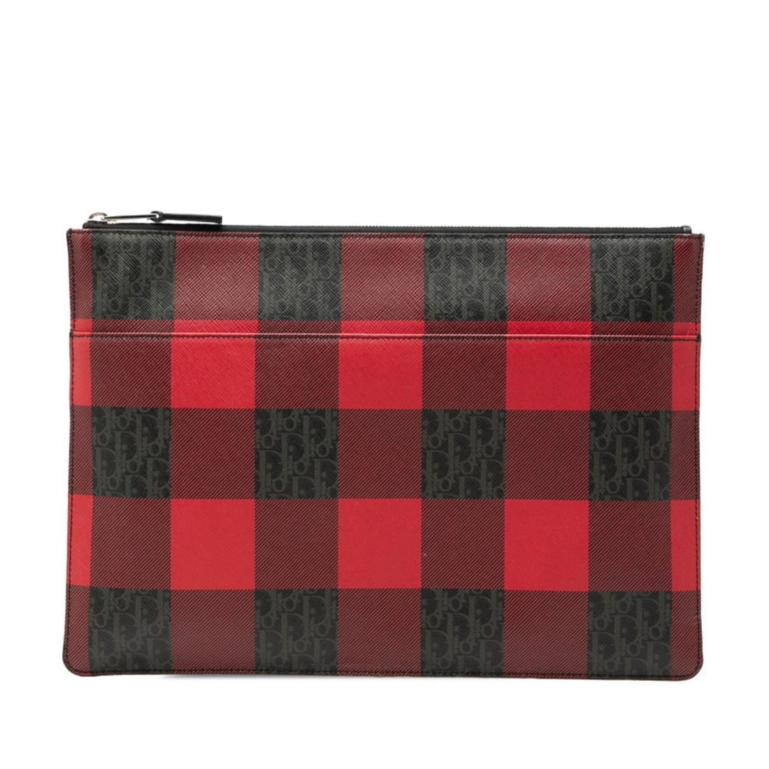 Dior Homme Trotter Check Clutch Bag, Red, Black, Gray Leather, Men's DIOR HOMME: --- Catalog ---Category: SizeSize (HxWxD): 23.5cm x 33.5cm x 2.00mm / 9.25'' x 13.18'' x 0.07''Category: DesignType: Clutch bagColor: Black, Gray, Red colorGender: MenMaterial: PVC , Leather Category: