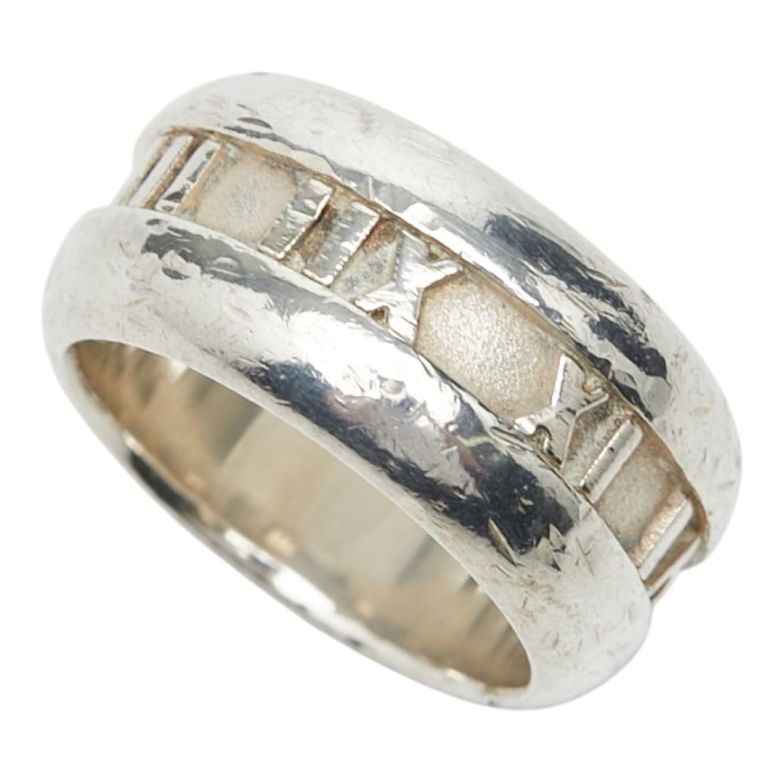 Tiffany & Co. Atlas Wide Ring, Sterling Silver (SV925), Women's Ring.: --- Catalog ---Category: SizeJP Size: 9US Size: 5Category: DesignType: Band ringGender: WomenMaterial: Silver 925Category: GeneralBrand: Tiffany--- Item List ---Section: ConditionRanking: Rank B Used 