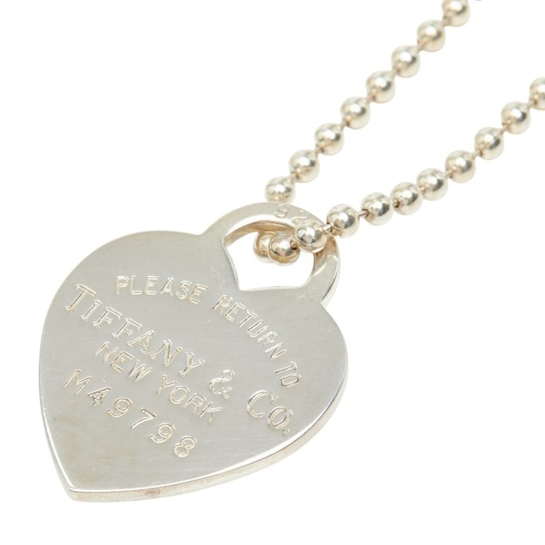 Tiffany & Co. Return to Heart Tag Ball Chain Long Pendant Necklace, SV925 Silver, Women's.: --- Catalog ---Category: SizePendant Size: 29.8mm x 23.1mm / 1.17'' x 0.9''Neck Circumference: 87 cm / 34.25''Category: DesignGender: WomenMaterial: Silver 925Necklace Type: NecklaceCategory: GeneralB
