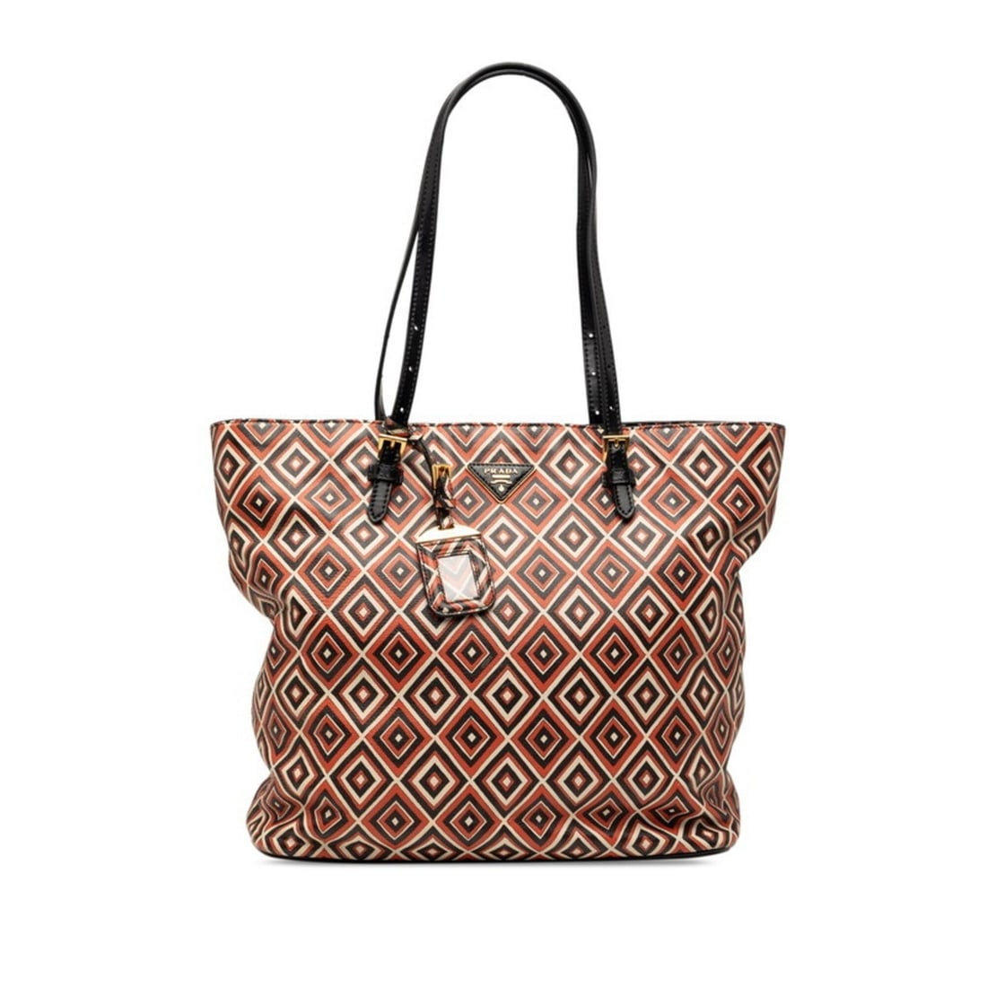 Prada Triangle Logo Tote Bag, Black Multicolor Saffiano Leather, Women's PRADA: --- Catalog ---Category: SizeSize (HxWxD): 30cm x 40cm x 13cm / 11.81'' x 15.74'' x 5.11''Category: DesignType: Tote bagColor: Black, Multi-colorGender: WomenMaterial: Leather Leather/Fur Type: Saffia
