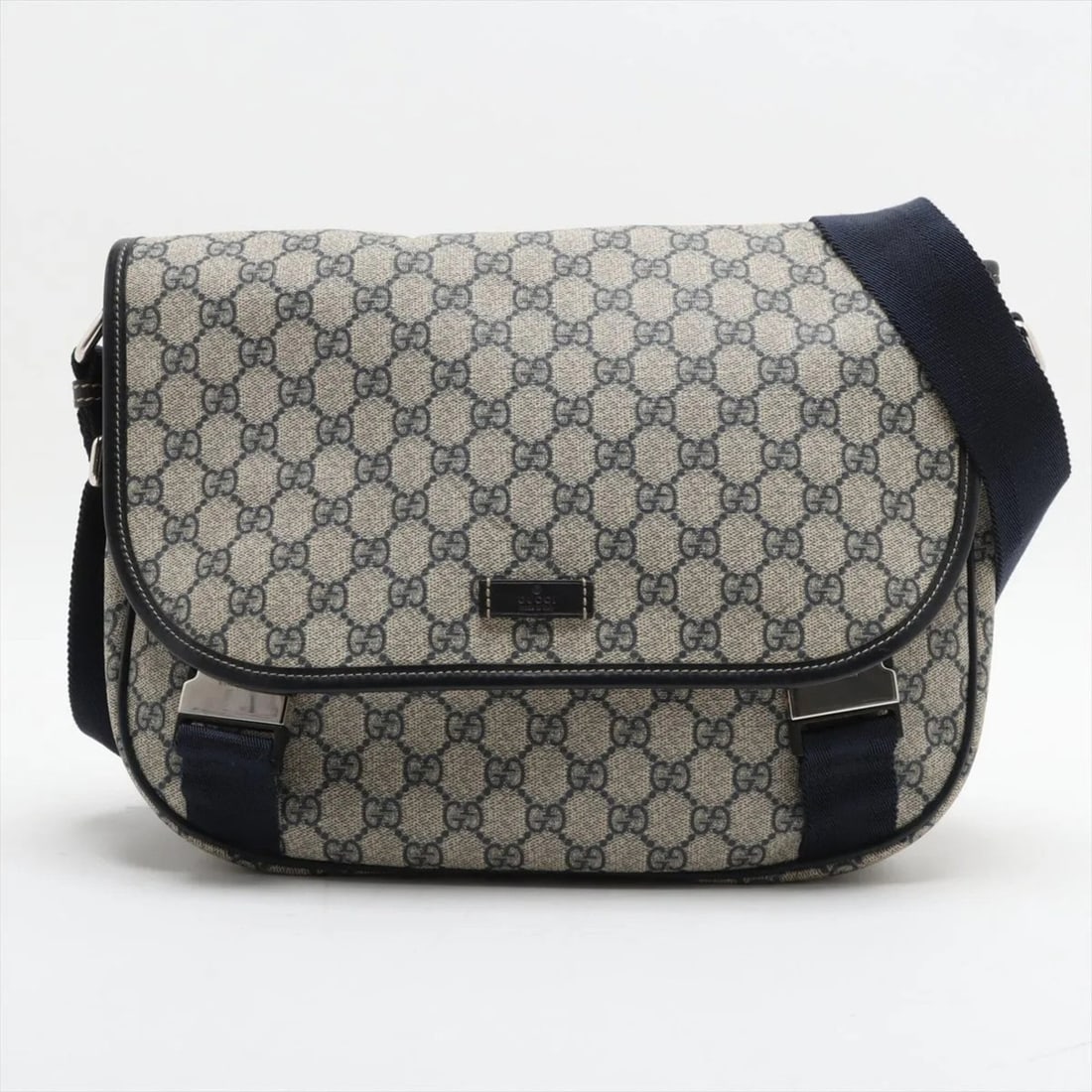 Gucci GG Supreme 201732 Leather Shoulder Bag, Crossbody Messenger Navy Blue, Men's: --- Catalog ---Category: SizeSize (HxWxD): 23cm x 31cm x 10cm / 9.05'' x 12.2'' x 3.93''Category: DesignType: Shoulder bagColor: NavyGender: MenMaterial: Leather Category: GeneralMPN: 201732Brand: Guc