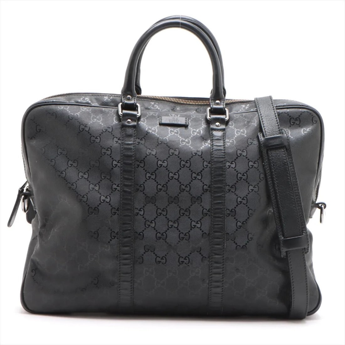 Gucci GG Imprime 208463 Leather 2-Way Handbag, Crossbody Tote Bag, Black, Men's: --- Catalog ---Category: SizeSize (HxWxD): 30cm x 40cm x 5.5cm / 11.81'' x 15.74'' x 2.16''Category: DesignType: Handbag, Tote bagColor: BlackGender: MenMaterial: Leather Category: GeneralMPN: 208463B
