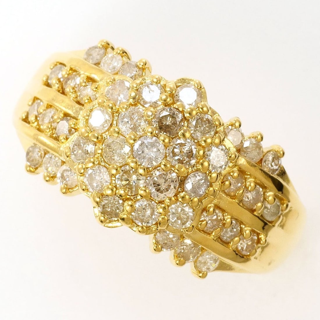 18K (18-karat) Yellow Gold Ring with 1.00ct Diamond, Total Weight 4.4g, Jewelry (1 of 9)