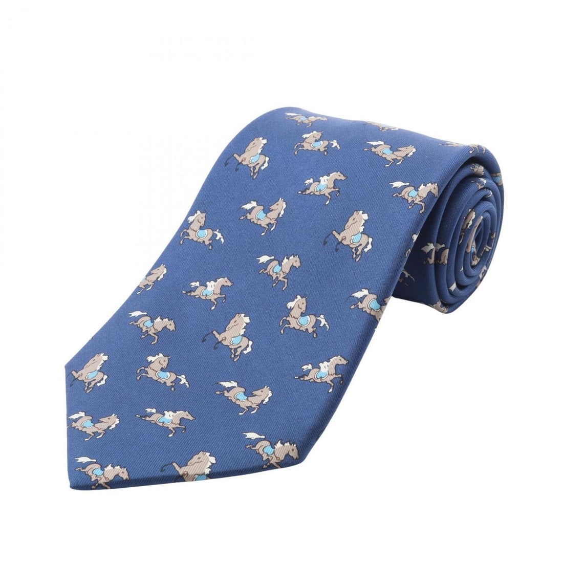 Hermes silk tie with horse pattern, men's, navy/gray.: --- Catalog ---Category: SizeTotal Length: 151cm / 59.44''Category: DesignType: CravatColor: Gray, NavyGender: MenMaterial: Silk Category: GeneralBrand: Hermes--- Item List ---Section: ConditionRankin