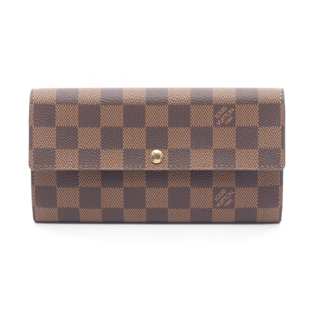 Louis Vuitton Portefeuille Sarah Bi-fold Long Wallet, Leather, Damier Pattern, Women's, Brown,: --- Catalog ---Category: SizeSize (HxWxD): 10cm x 18.5cm x 3cm / 3.93'' x 7.28'' x 1.18''Category: DesignType: Long wallet (bi-fold)Color: Brown, Damier CanvasGender: WomenMaterial: Damier Canvas , Le