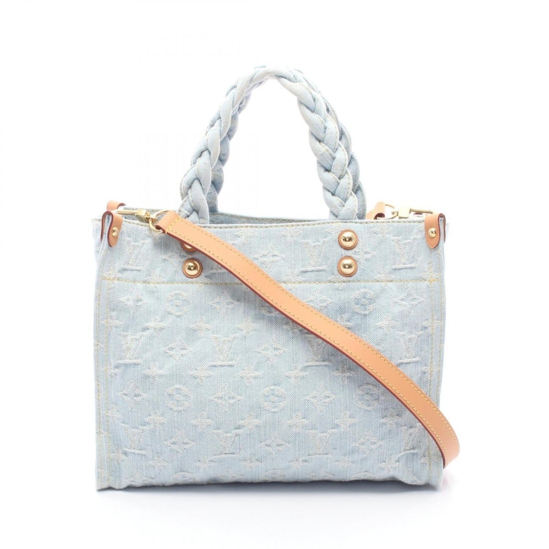 Louis Vuitton LOUIS VUITTON Let Go 2-Way Handbag, Denim Leather, Monogram Denim, Women's, Blue,: --- Catalog ---Category: SizeSize (HxWxD): 22cm x 27cm x 8cm / 8.66'' x 10.62'' x 3.14''Category: DesignType: HandbagColor: BlueGender: WomenMaterial: Monogram Denim Category: GeneralMPN: M24897Brand: