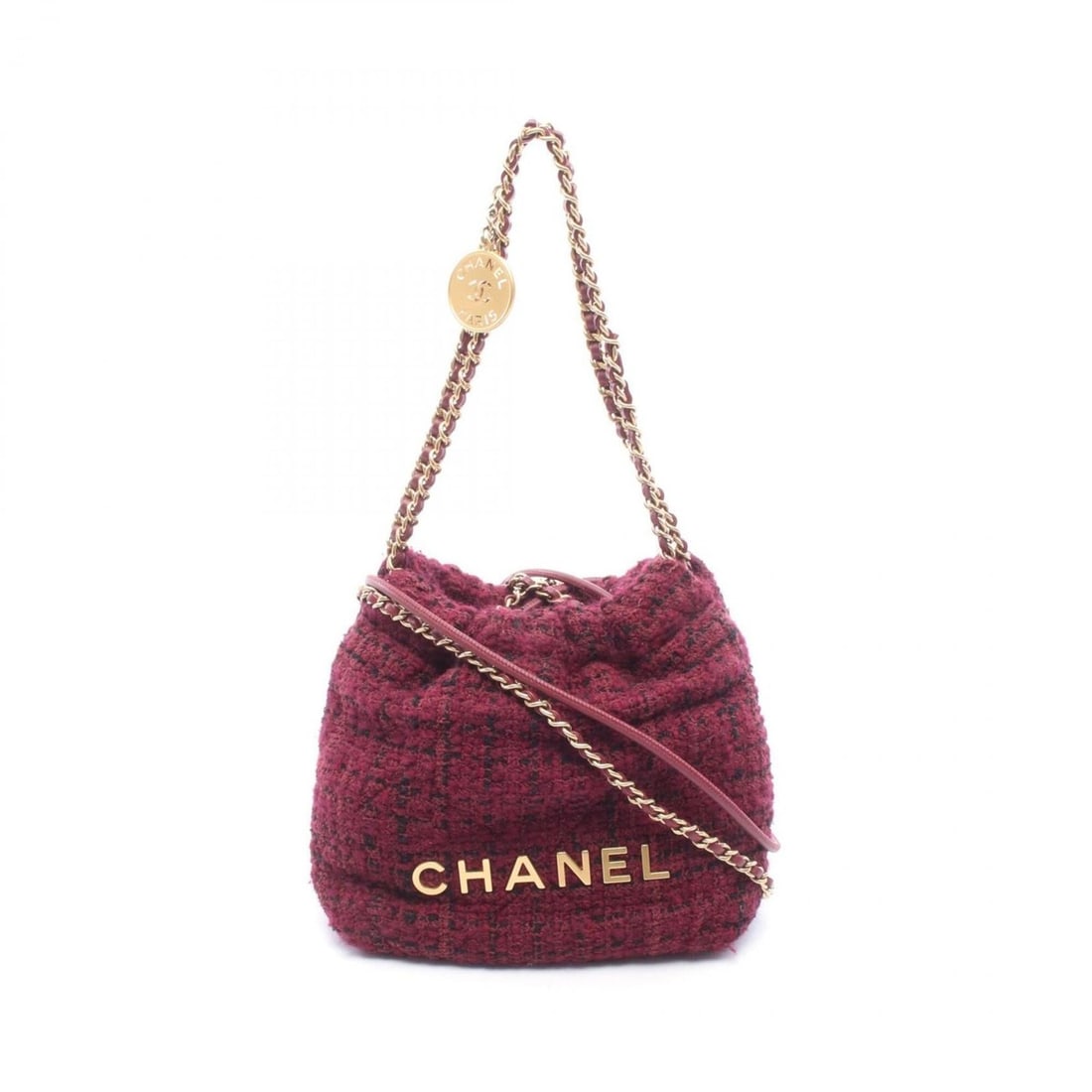 Chanel CHANEL 22 Mini Shoulder Bag Handbag Fabric Leather Women's Bordeaux/Black AS3980: --- Catalog ---Category: SizeSize (HxWxD): 19cm x 17.5cm x 6cm / 7.48'' x 6.88'' x 2.36''Category: DesignType: Handbag, Shoulder bagColor: Black, BordeauxGender: WomenMaterial: Fabric , Leather Hardwa