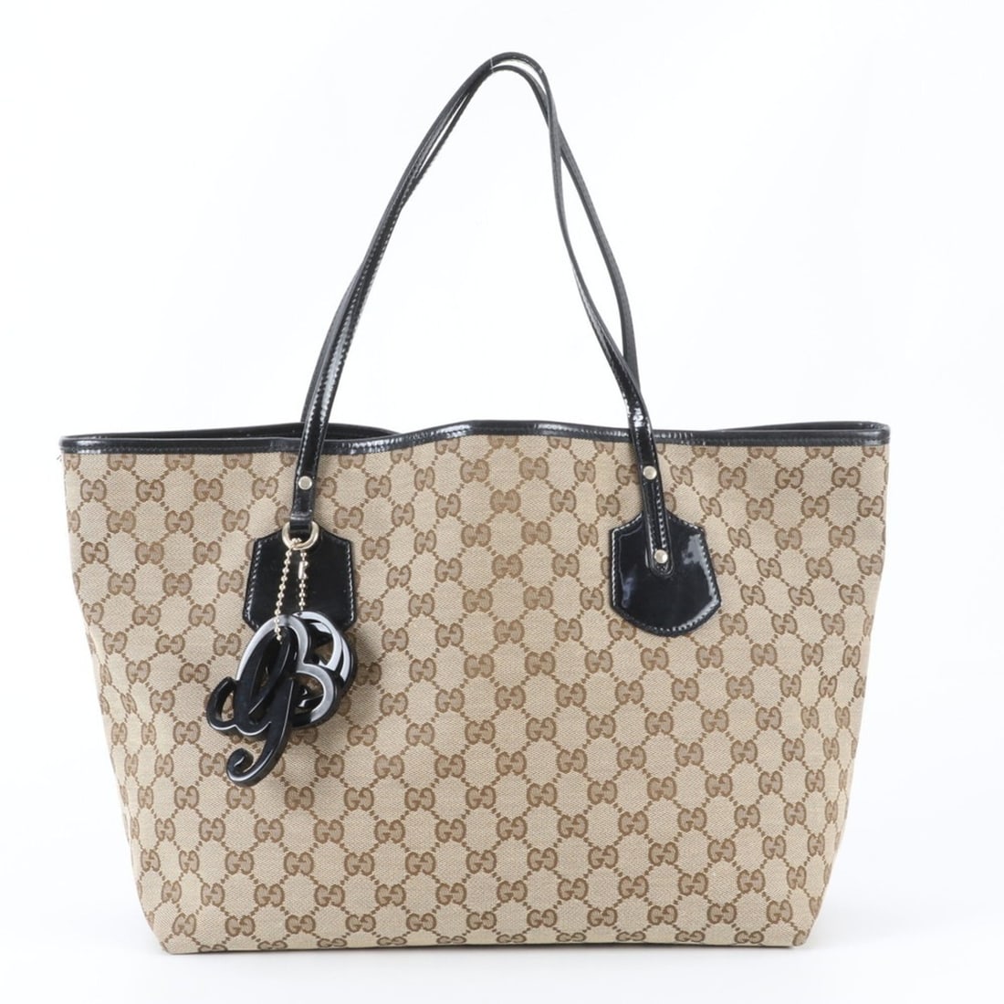 Gucci GG Canvas Jolie Charm Leather Tote Bag, Handbag, Shoulder Women's (211975) (1 of 10)