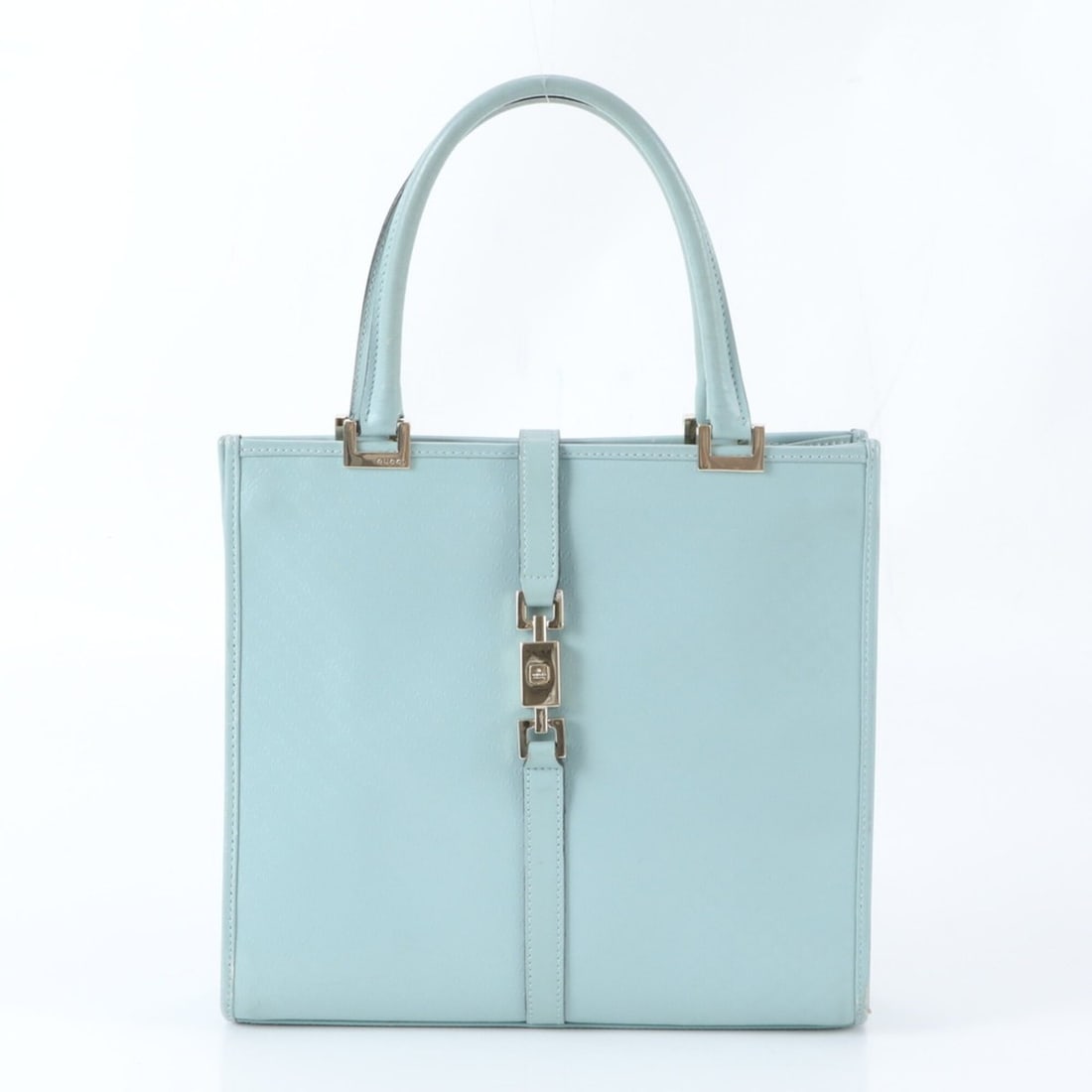 Gucci Jackie 002 1065 Leather Handbag Tote Bag with Silver Hardware - Brand Name Women's: --- Catalog ---Category: SizeSize (HxWxD): 23cm x 25cm x 7cm / 9.05'' x 9.84'' x 2.75''Handle Length: 34cm / 13.38''Category: DesignType: Handbag, Tote bagColor: Light blueGender: WomenMaterial: Leath