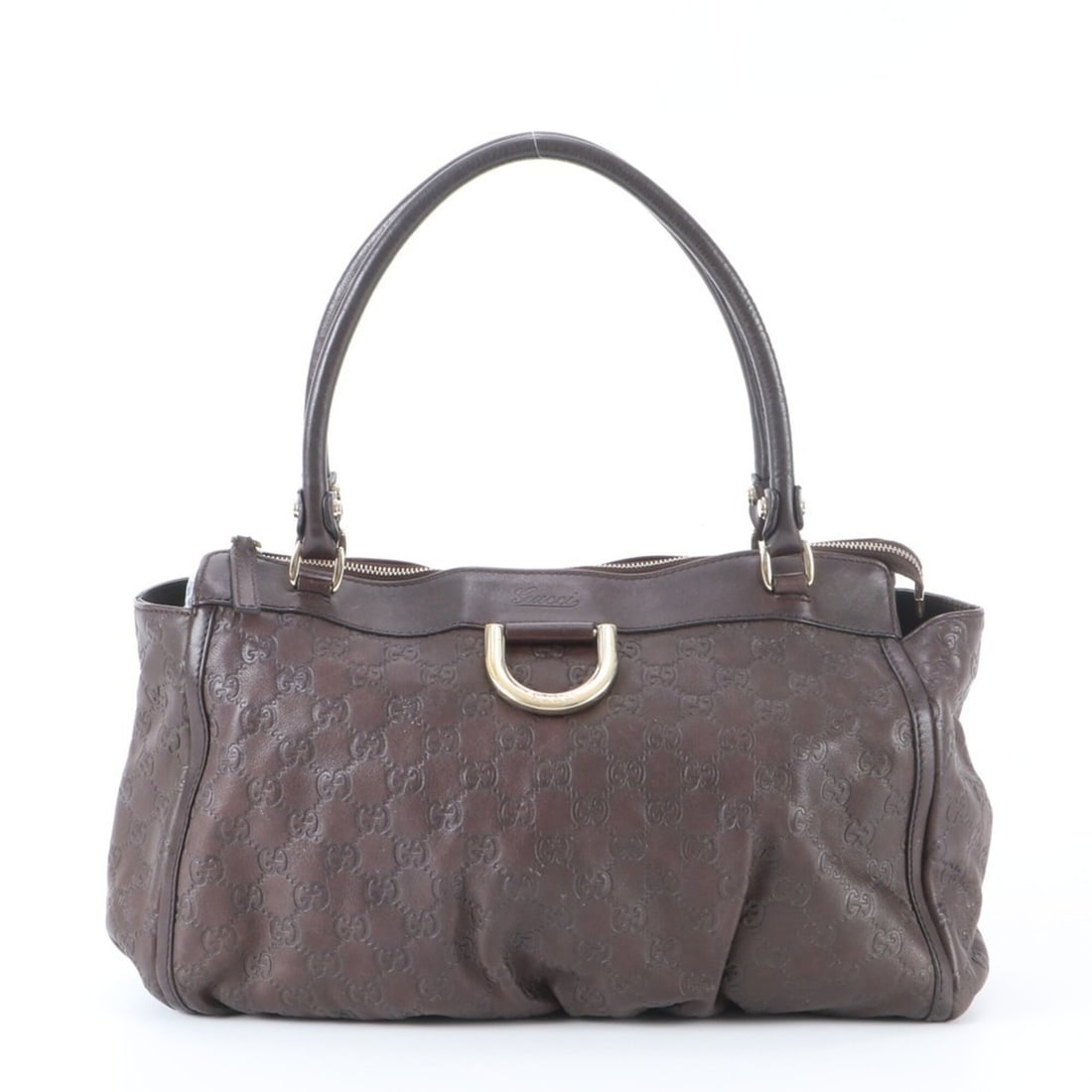 Gucci Guccissima Abbey 189831 Leather Tote Bag Handbag Shoulder for Women: --- Catalog ---Category: SizeSize (HxWxD): 25cm x 34cm x 8cm / 9.84'' x 13.38'' x 3.14''Handle Length: 51cm / 20.07''Category: DesignType: Handbag, Tote bagColor: BrownGender: WomenMaterial: Leather C