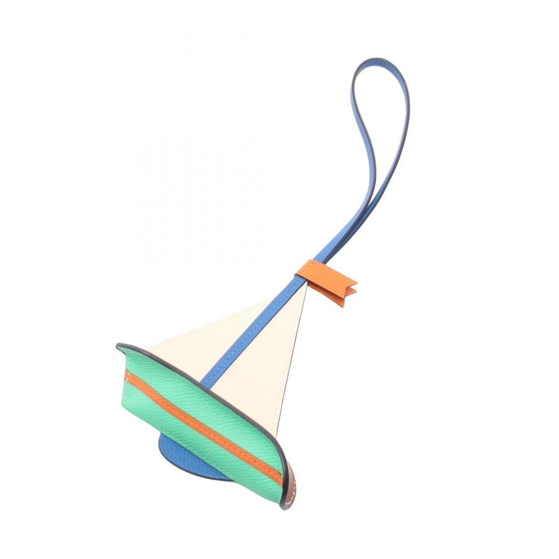 Hermes Sail 24 Charm Accessory Leather Calfskin (Cowhide) Veau Epsom Barenia Ladies Ivory Green: --- Catalog ---Category: DesignType: Handbag charmColor: Green, Ivory, Multi-colorGender: Women,MenMaterial: Barenia leather, Epsom leatherCategory: GeneralBrand: Hermes--- Item List ---Section: Condi