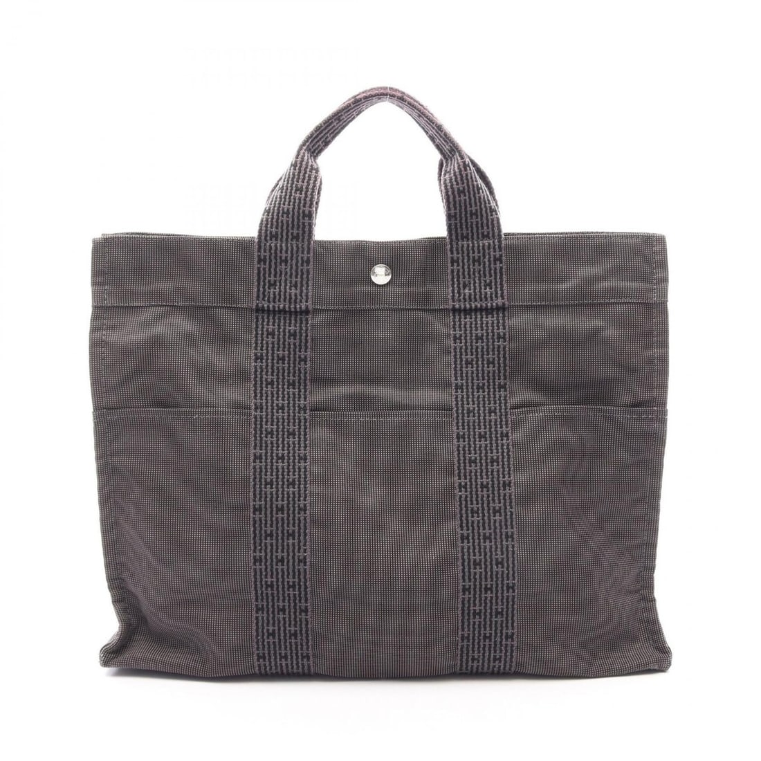 Hermes Herline MM Tote Bag/Handbag, Canvas/Nylon Canvas, Men's/Women's, Gray (1 of 15)