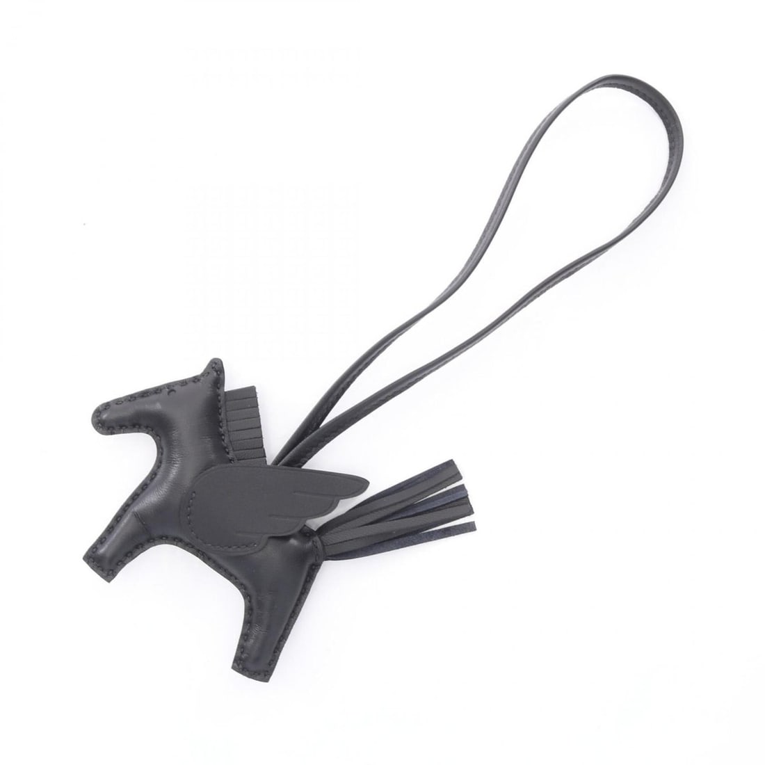 Hermes Rodeo Pegasus PM So Black Charm Accessory, Agneau Milo Veau Swift Leather, Women's,: --- Catalog ---Category: DesignType: Handbag charmColor: BlackGender: Women,MenMaterial: Agneau Milo, Swift leatherCategory: GeneralBrand: Hermes--- Item List ---Section: ConditionRanking: Rank NS Nev