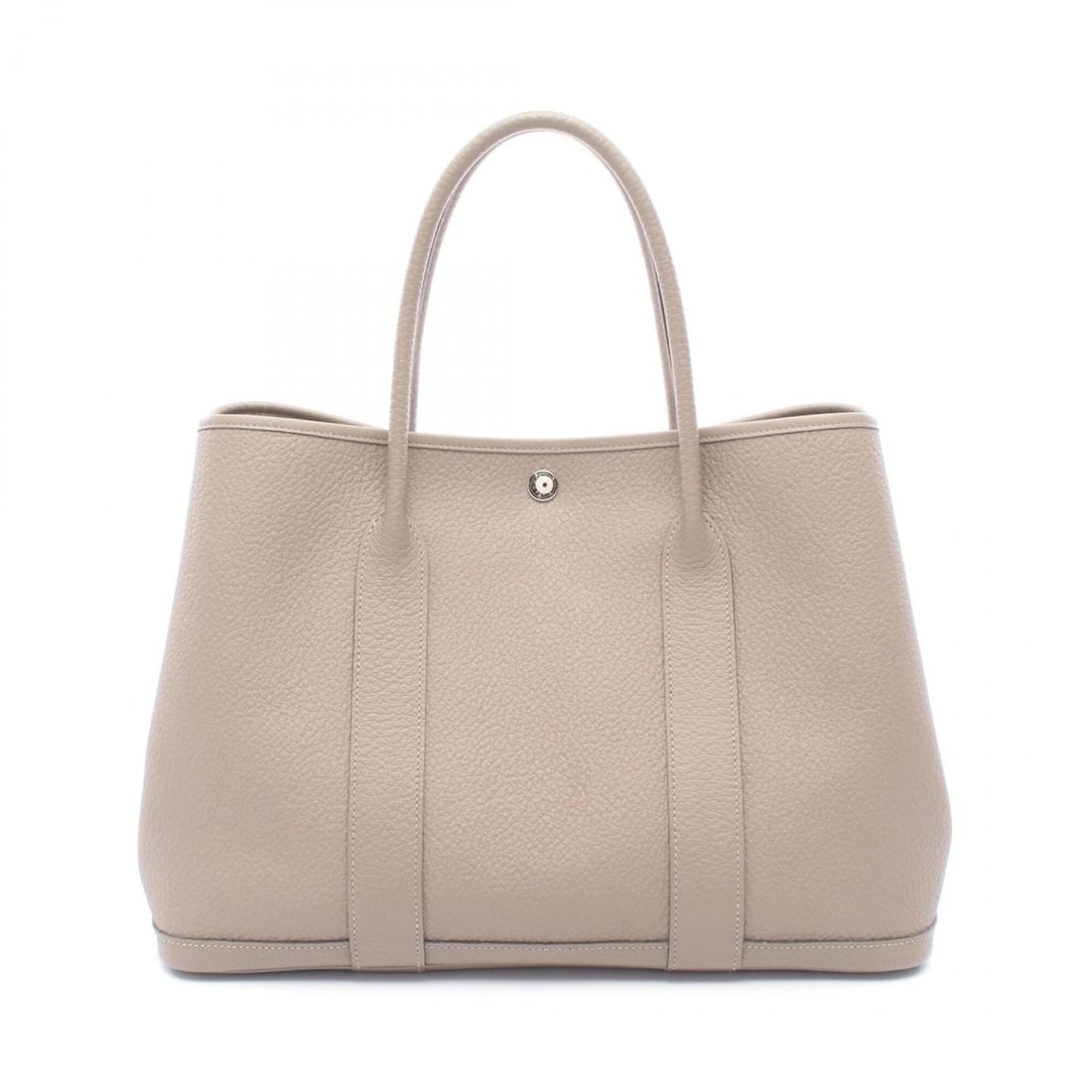 Hermes Garden Party PM Tote Bag Handbag Leather Vache Country Women's Beige (1 of 10)