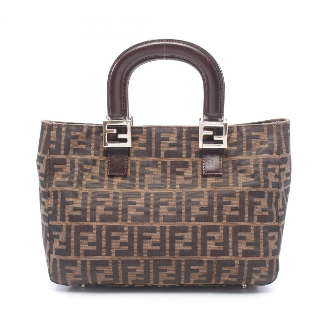 Fendi Zucca Tote Bag Handbag Canvas Leather Women's Brown/Black: --- Catalog ---Category: SizeSize (HxWxD): 22cm x 29cm x 11cm / 8.66'' x 11.41'' x 4.33''Category: DesignType: Handbag, Tote bagColor: Black, BrownGender: WomenMaterial: Canvas , Leather Category: Gen